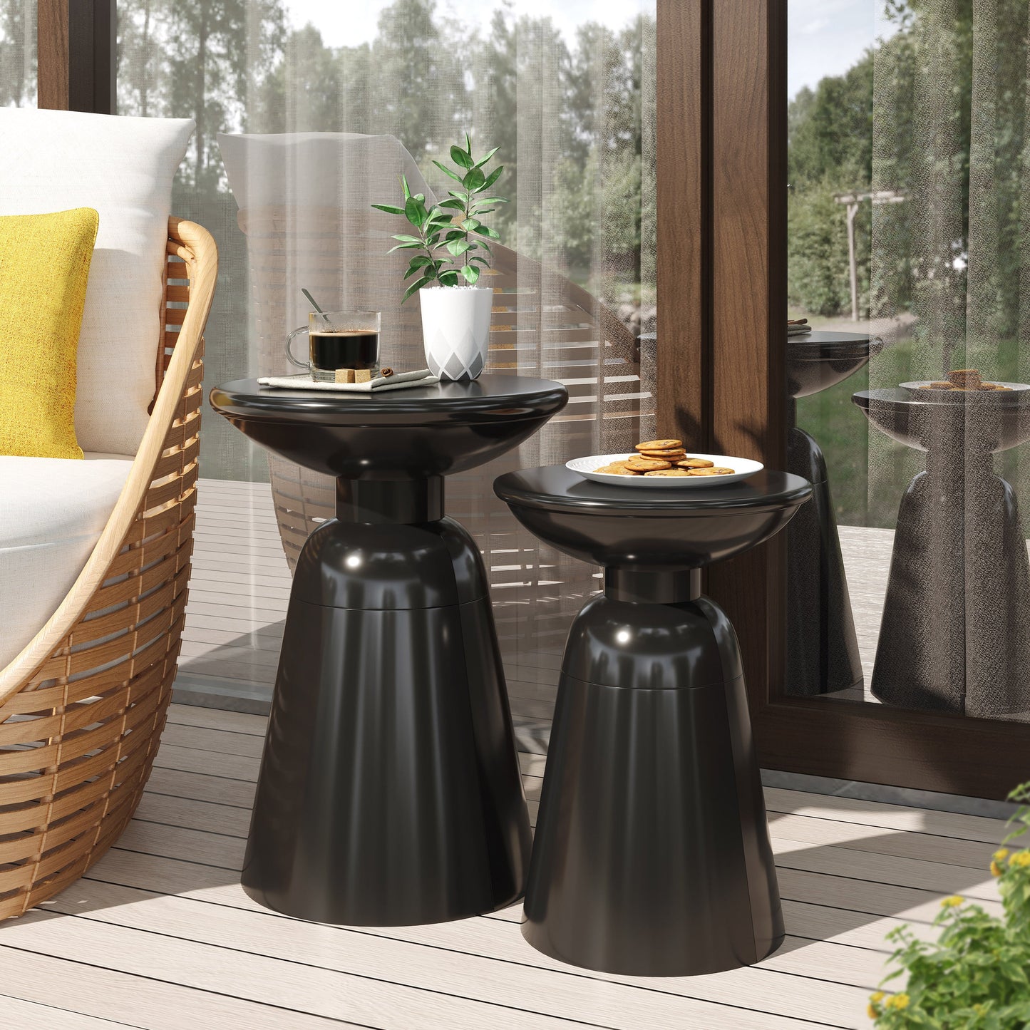 Noir Metal Side Table