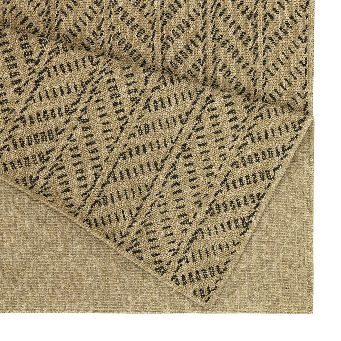Earth Jute & Black 5 ft. 3 in. x 7 ft. 3 in. Indoor | Outdoor Area Rug