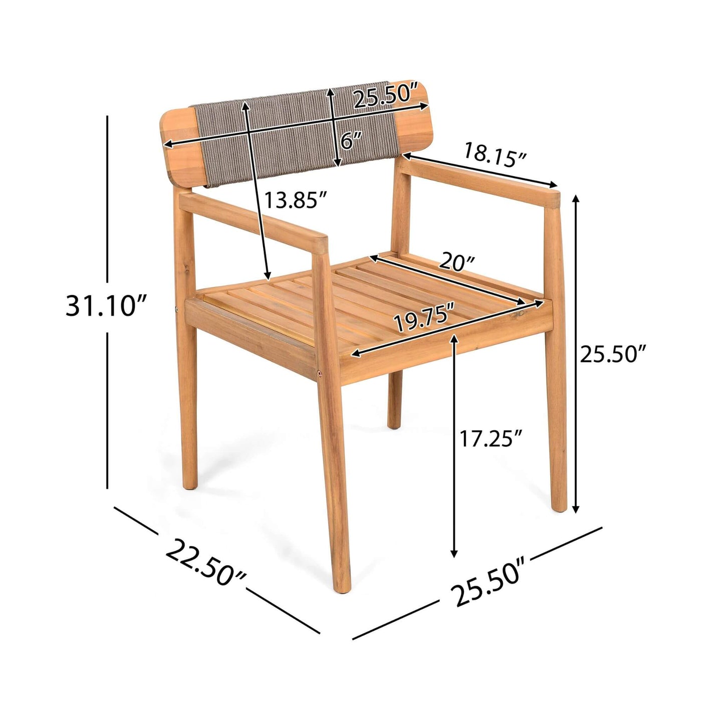 Alora Premium Acacia Wooden Outdoor Furniture Set