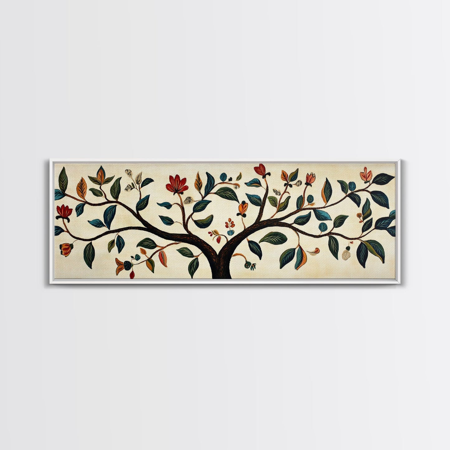 Wabi-Sabi Inspired Panoramic Botanical Print
