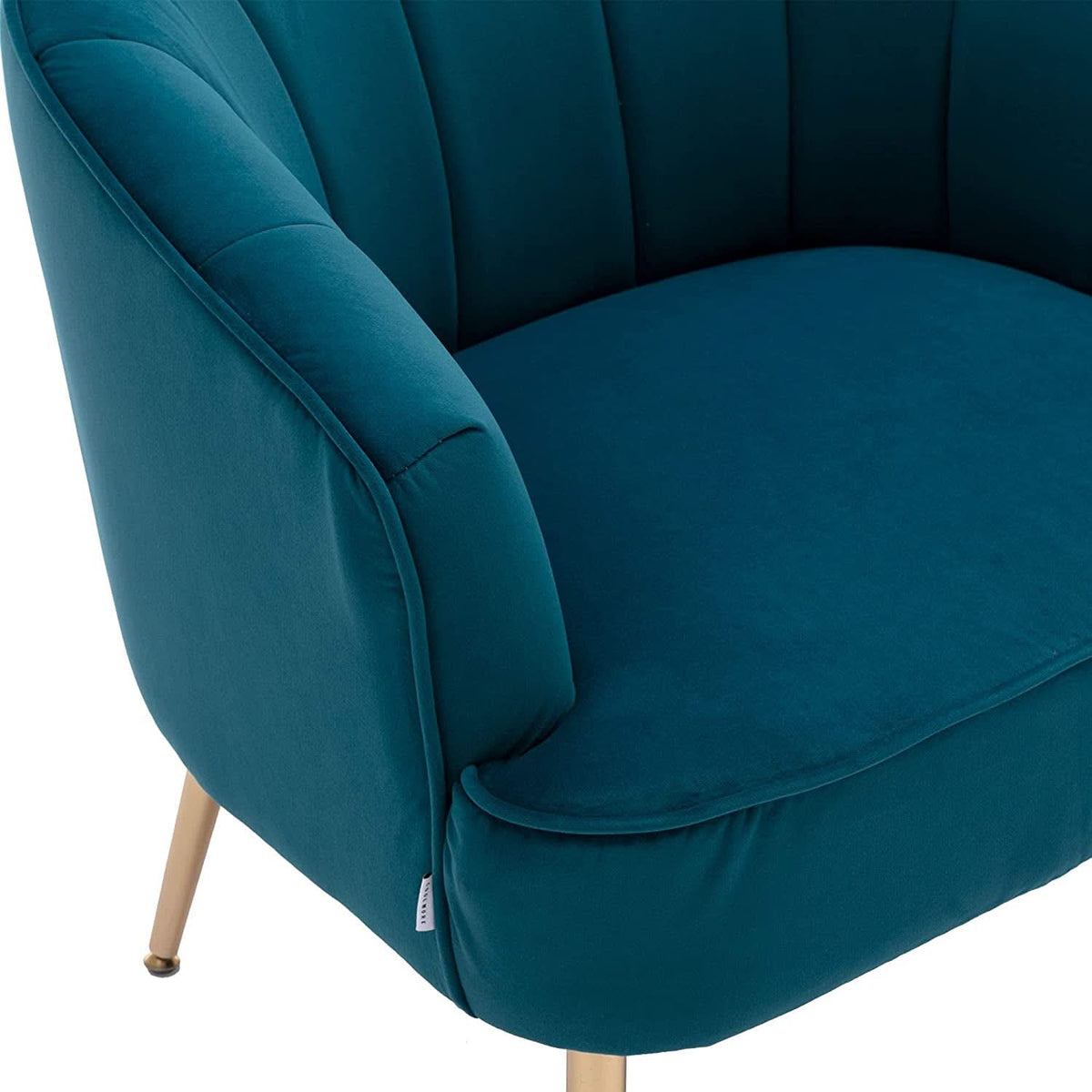 Teal Velvet Accent Chair With Golden Legs | Ultra Plush
