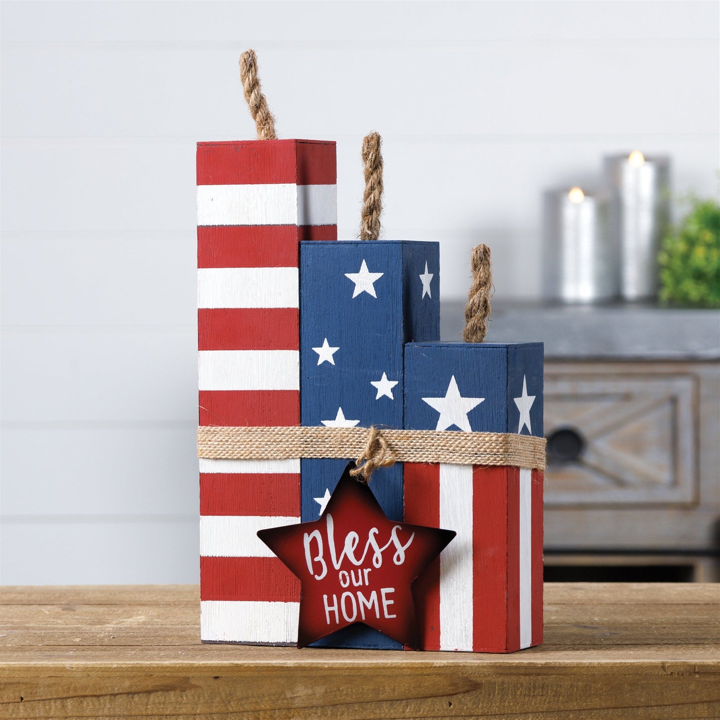 Rustic Americana Firecracker Block