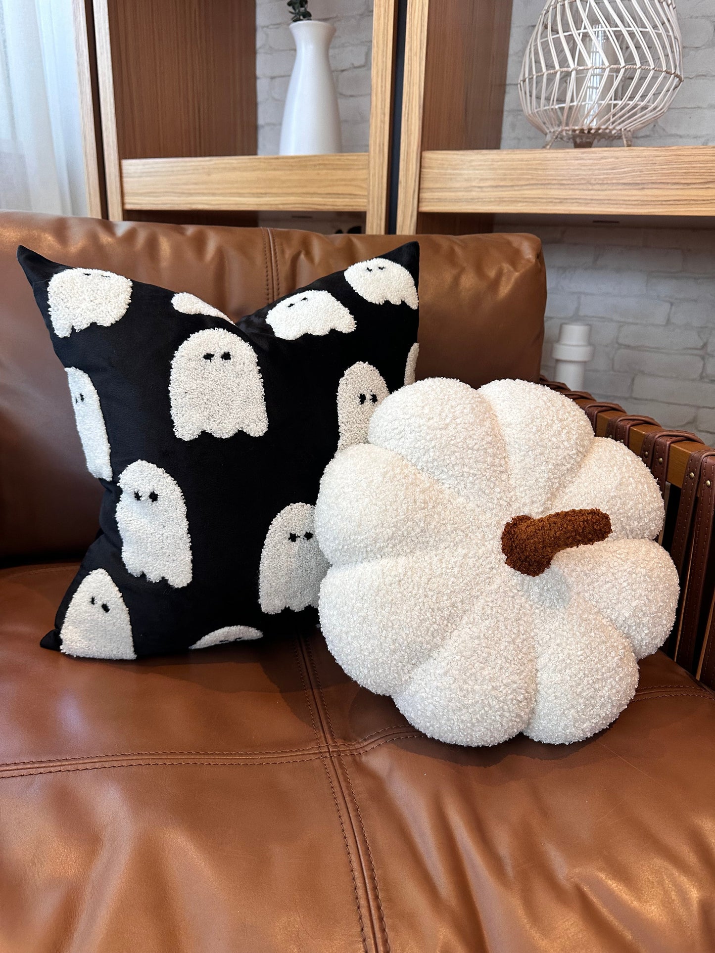 Perfect Sherpa Ivory Pumpkin Pillow