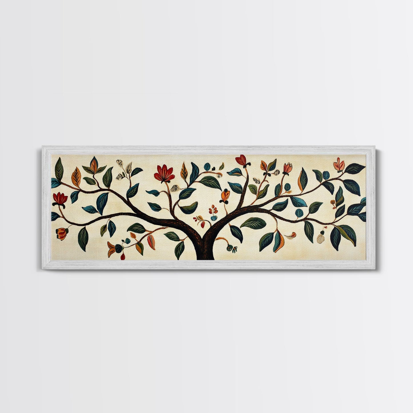 Wabi-Sabi Inspired Panoramic Botanical Print