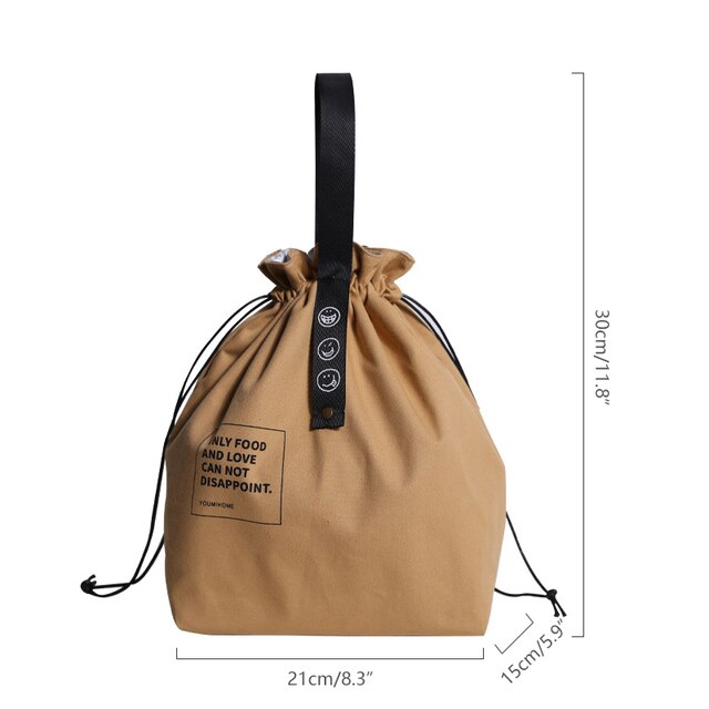 Insulated Drawstring Bento Lunch Bag