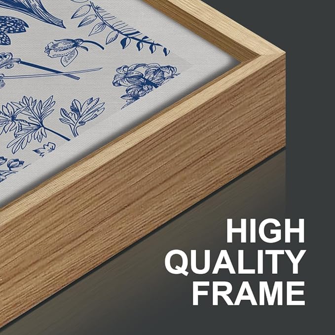 Classic Chinoiserie Framed Canvas Wall Art
