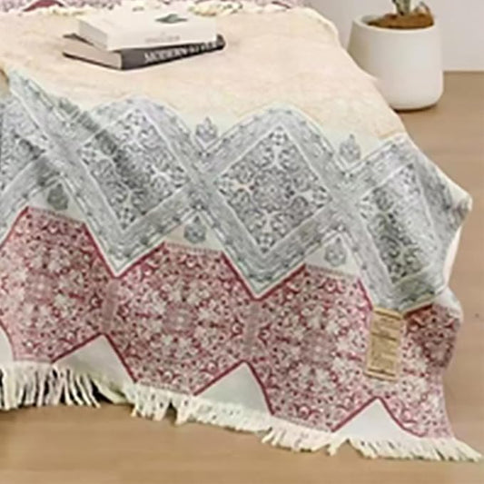 Boho Floral Muslin Blanket 100% Cotton Summer Blanket