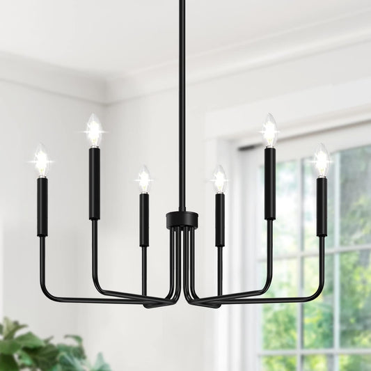 Farmhouse Hanging Candle Chandelier (No Assembly)