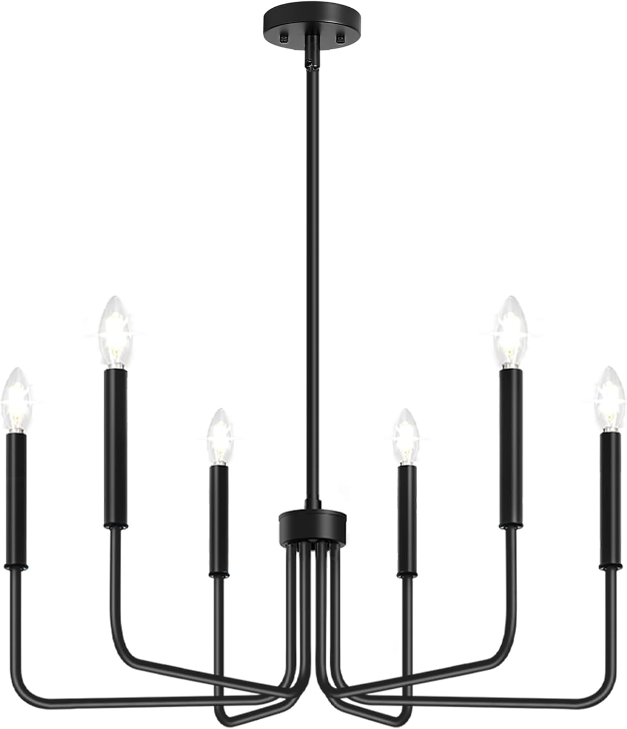 Farmhouse Hanging Candle Chandelier (No Assembly)