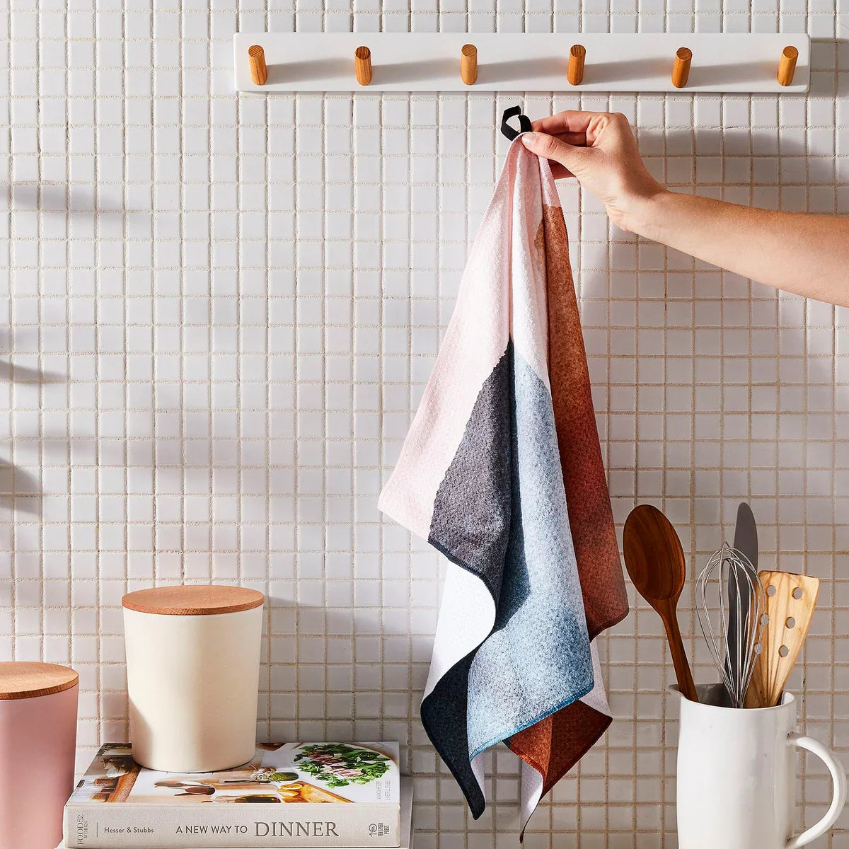 Jingle Bells Geometry Tea Towel