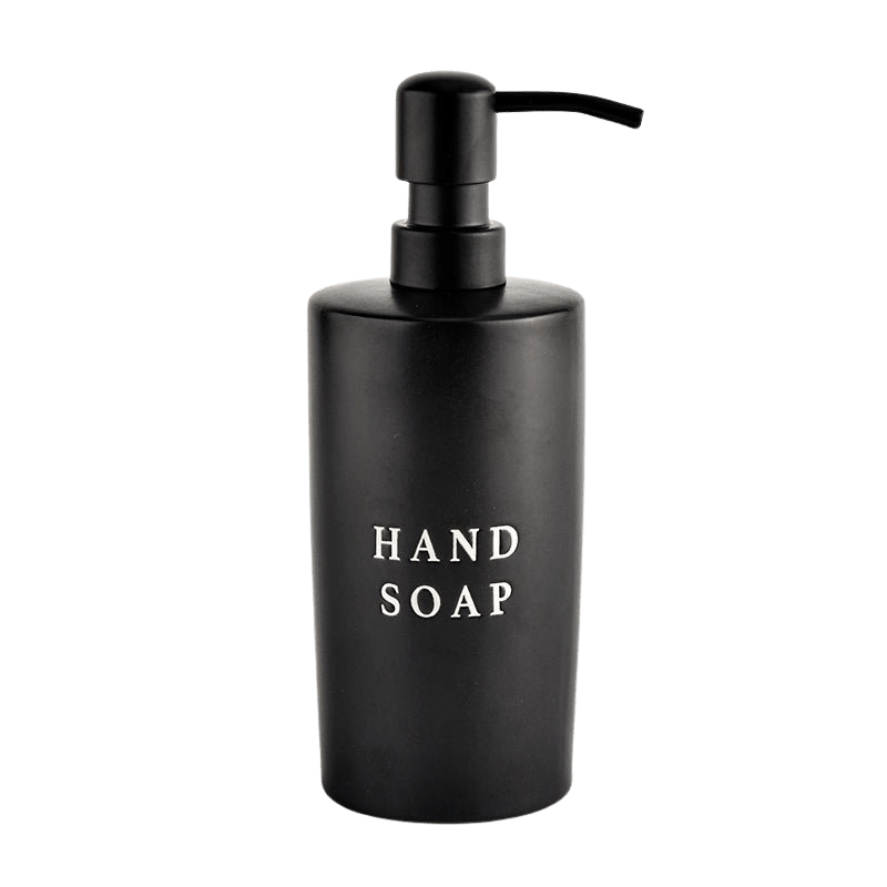 Matte Black Stoneware Hand Soap Dispenser