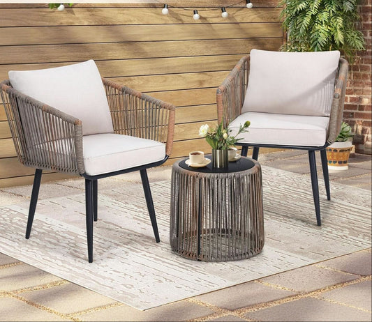 Rattan Bistro Conversation Set