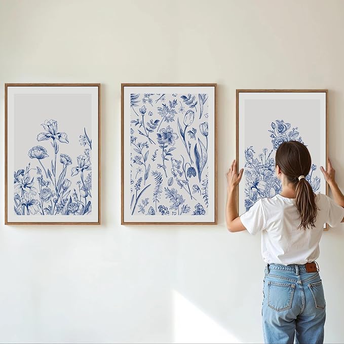 Classic Chinoiserie Framed Canvas Wall Art
