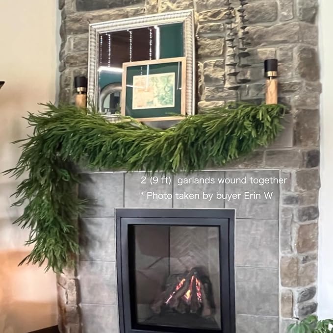 Senjie 6FT Norfolk Pine Christmas Garlands | Set of Two