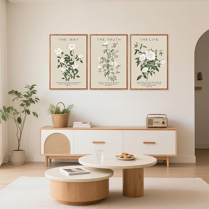 Aurlan: The Way The Truth The Life Bible Verse Framed Wall Art
