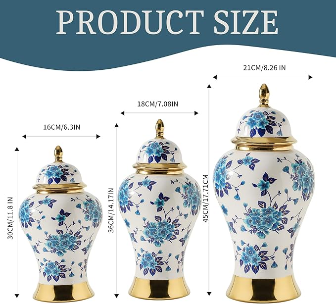Chinoiserie Blue Ginger Jars