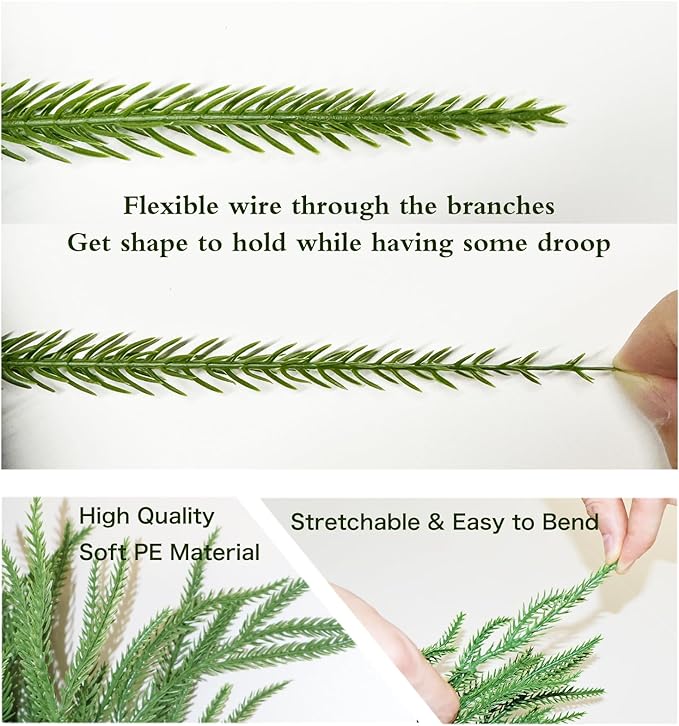 Senjie 6FT Norfolk Pine Christmas Garlands | Set of Two