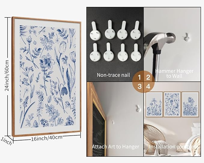 Classic Chinoiserie Framed Canvas Wall Art