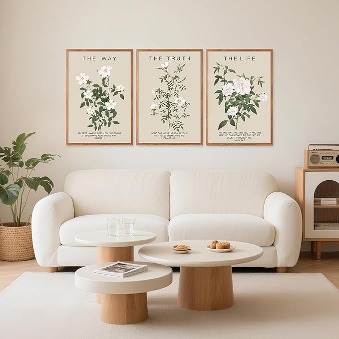 Aurlan: The Way The Truth The Life Bible Verse Framed Wall Art