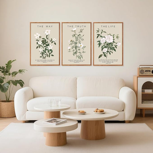 Aurlan: The Way The Truth The Life Bible Verse Framed Wall Art