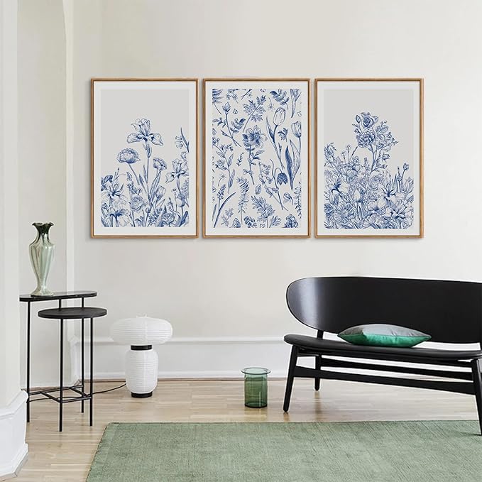 Classic Chinoiserie Framed Canvas Wall Art