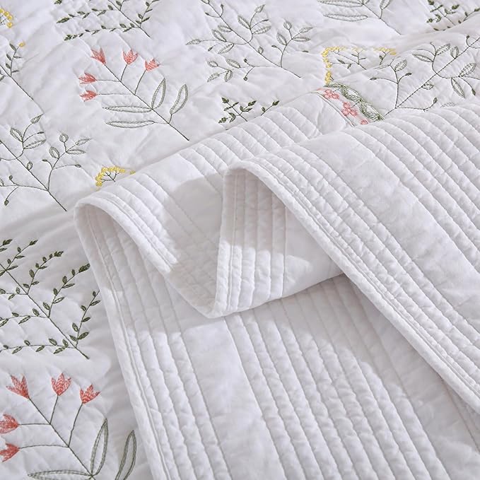 MarCielo 100% Cotton Oversized Embroidery Bedspread