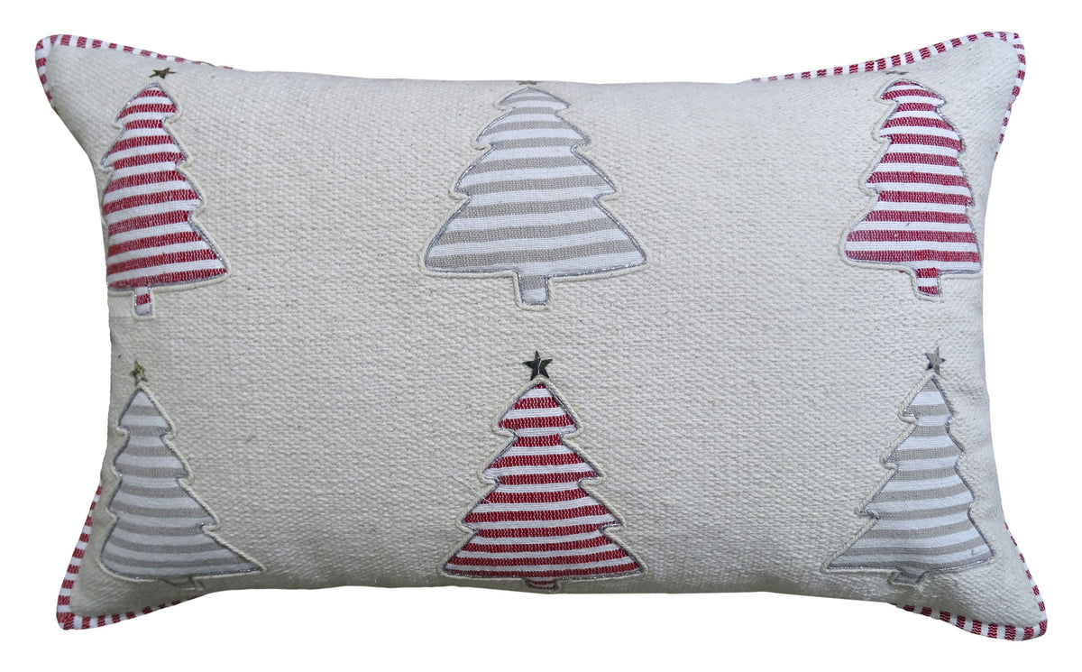 Handwoven Tree Christmas Pillow | 14" x 24"