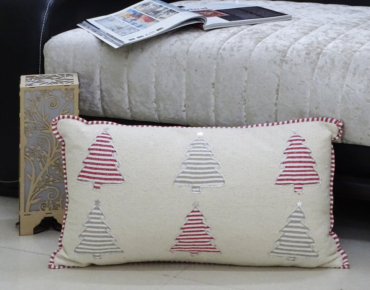 Handwoven Tree Christmas Pillow | 14" x 24"