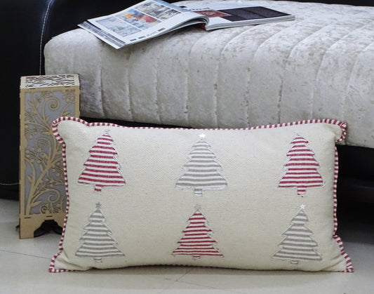 Handwoven Tree Christmas Pillow | 14" x 24"