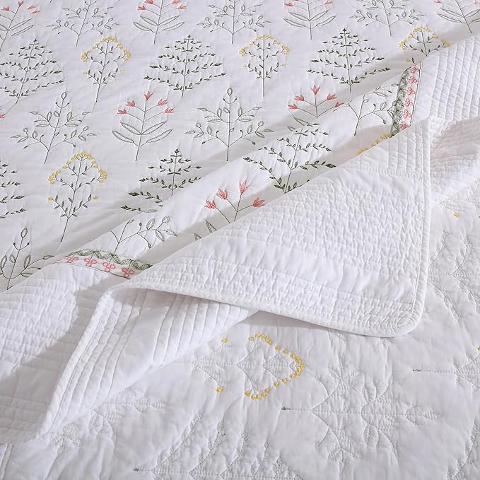 MarCielo 100% Cotton Oversized Embroidery Bedspread