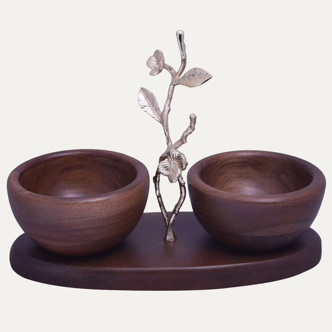 Acacia Wood Two Small Nut Bowls | The Milli Collection