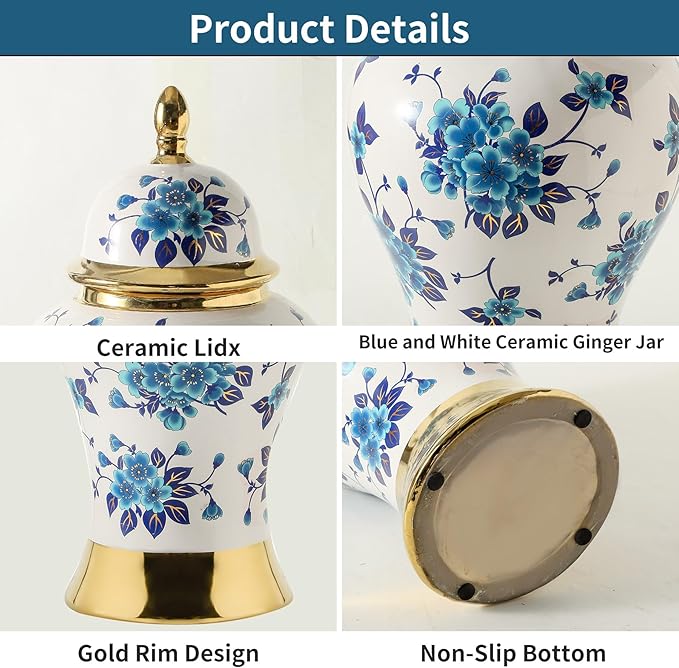 Chinoiserie Blue Ginger Jars