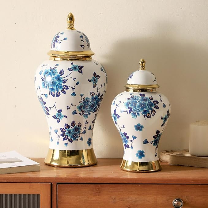 Chinoiserie Blue Ginger Jars