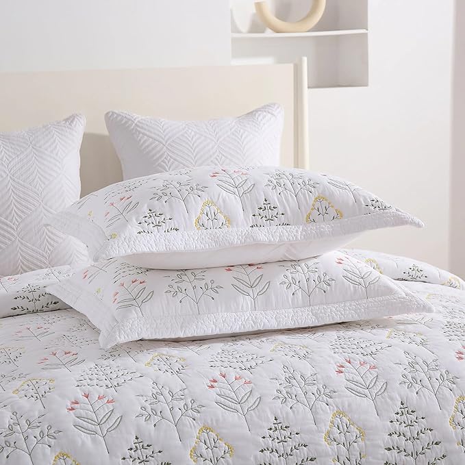 MarCielo 100% Cotton Oversized Embroidery Bedspread