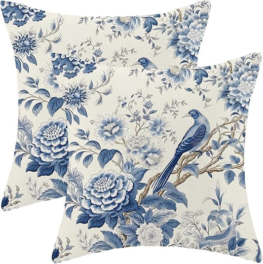Chinoiserie Floral Pillow Covers