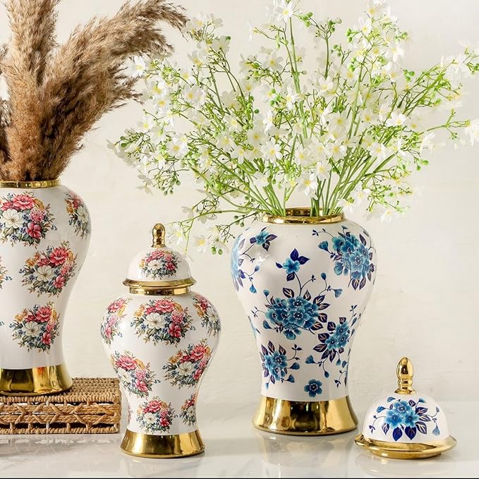 Chinoiserie Blue Ginger Jars