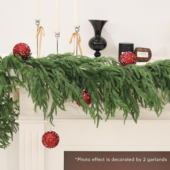 Senjie 6FT Norfolk Pine Christmas Garlands | Set of Two