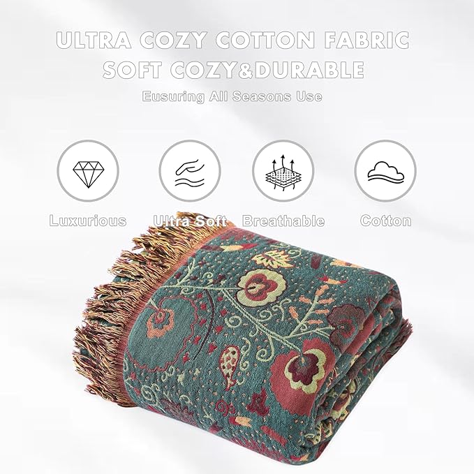 Floral Cotton Reversible Quilt