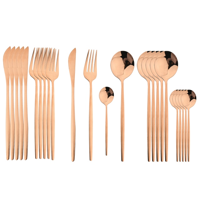 24Pcs Stainless Steel Cutlery Set