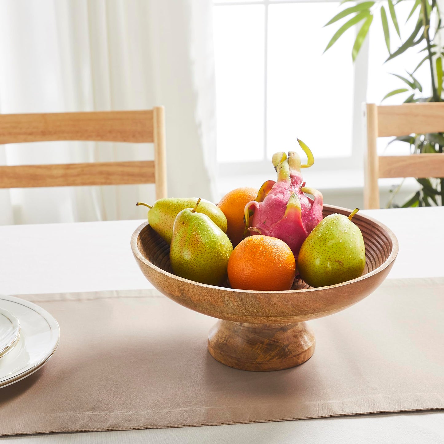 Karla Natural Wood Farmhouse Bowl