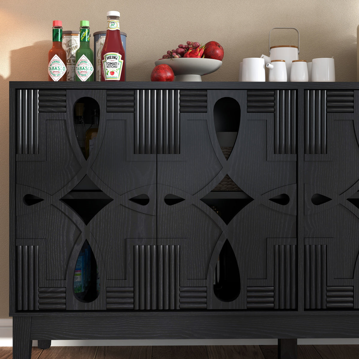Mid Century Modern Sideboard Buffet Cabinet with Storage | 60.5"