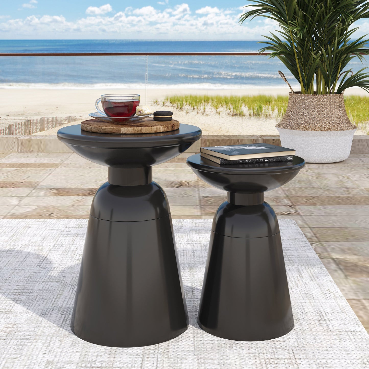 Noir Metal Side Table
