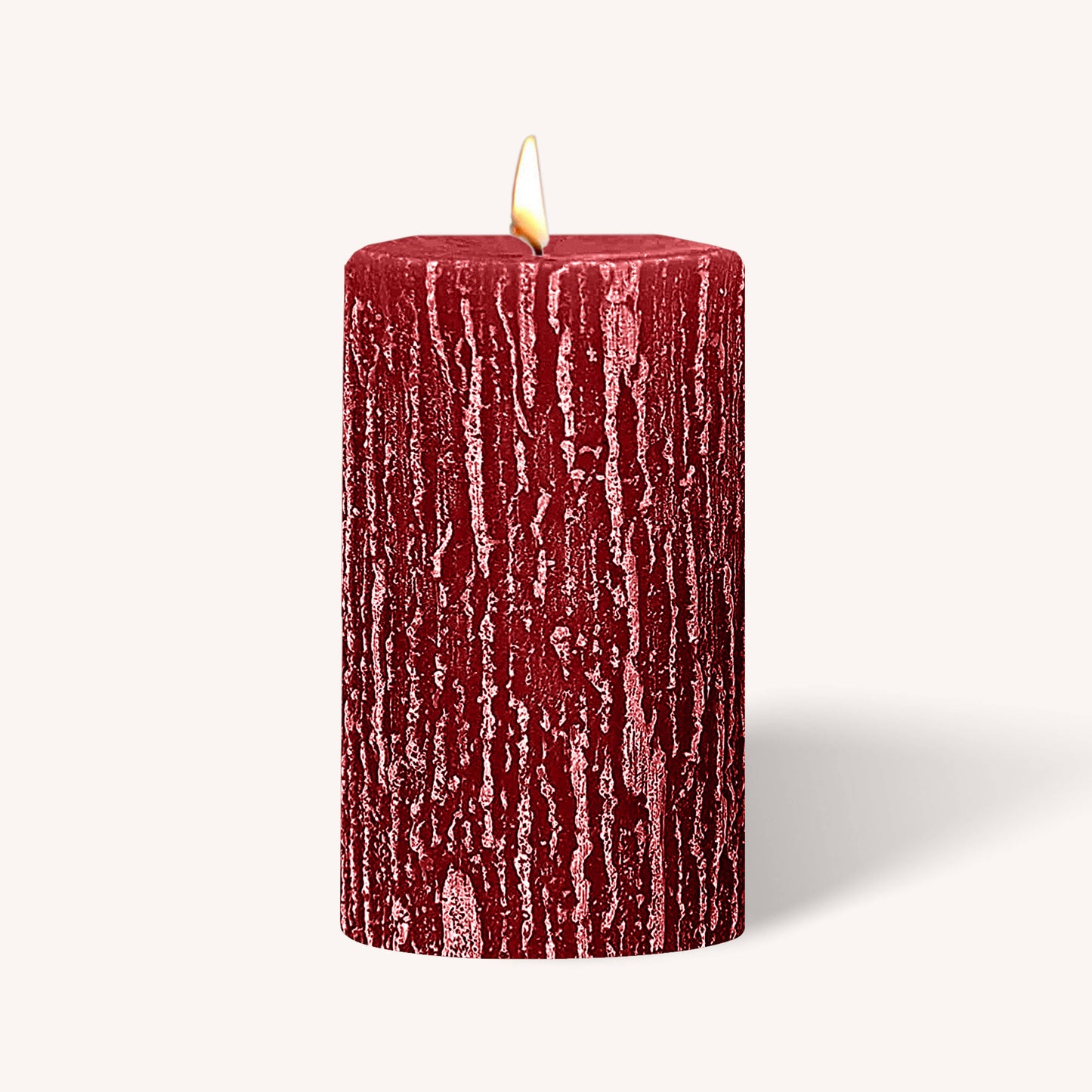 Rubin Red Timberline Pillar Candles