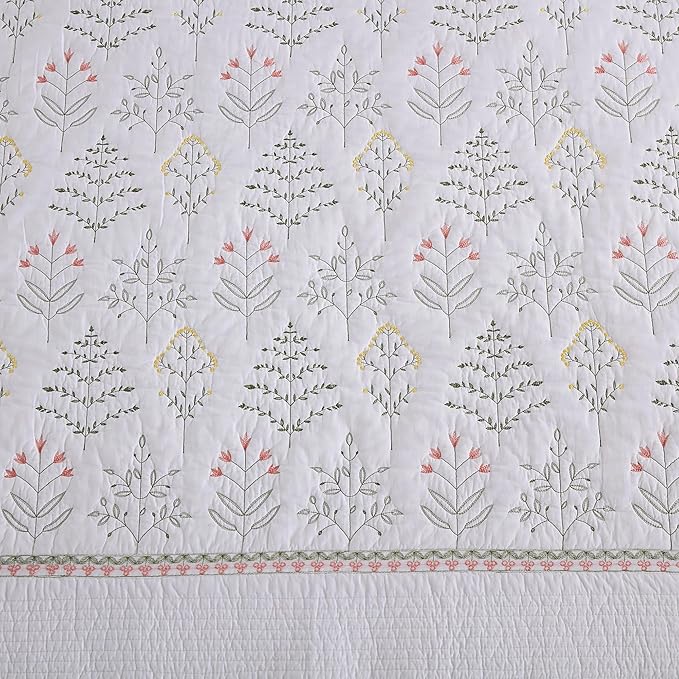 MarCielo 100% Cotton Oversized Embroidery Bedspread