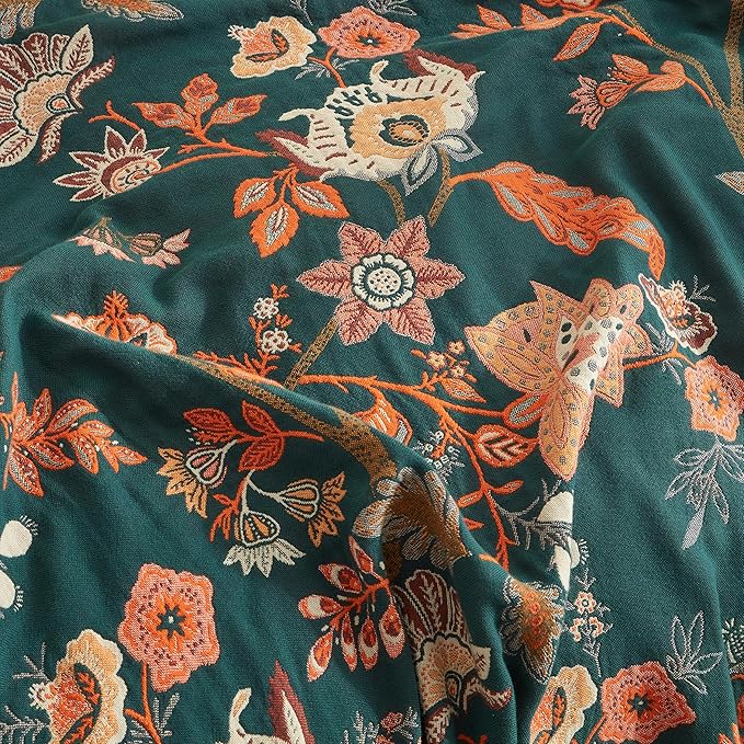 100% Cotton Autumn Boho Throw Blanket