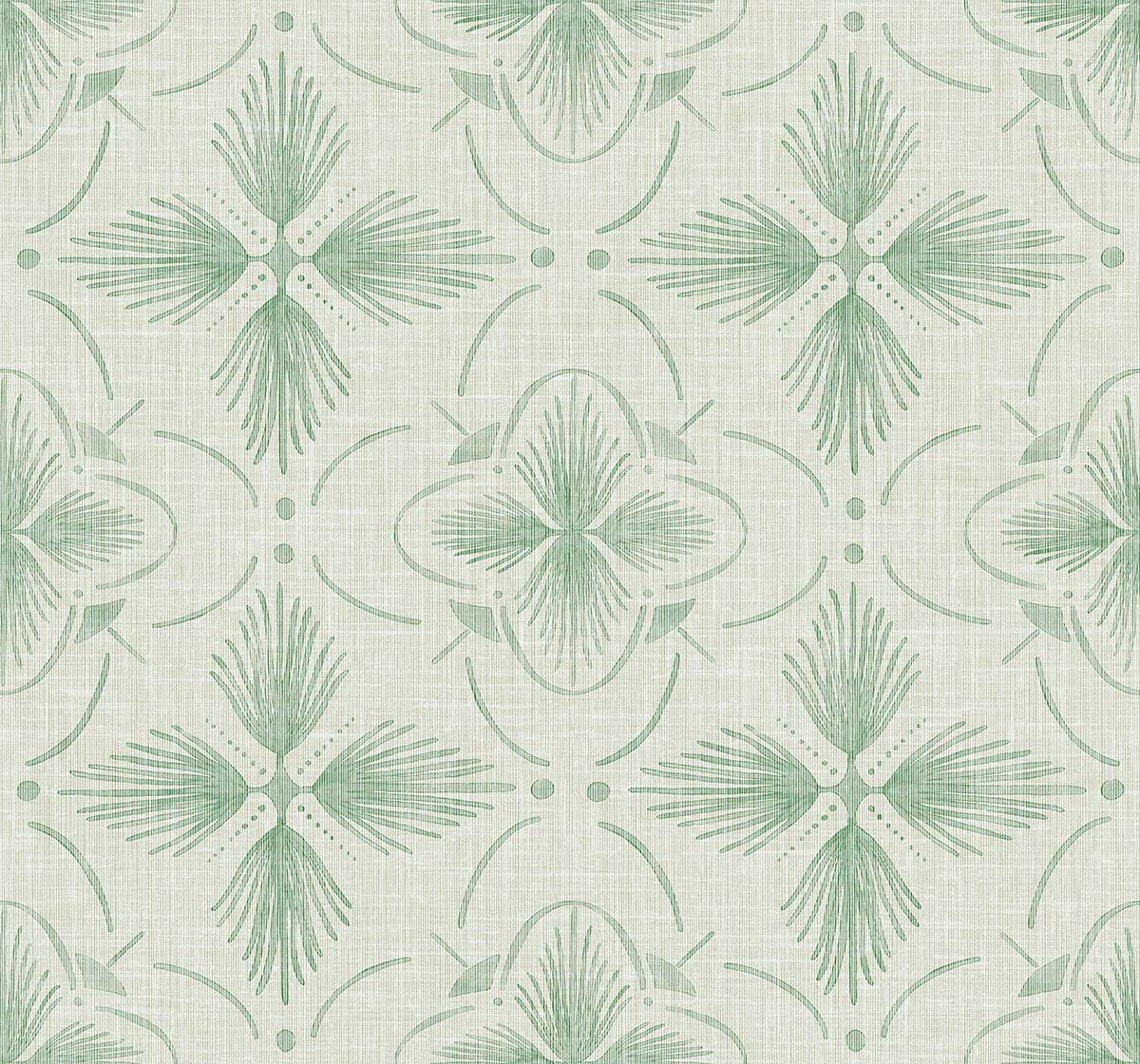 Bali Tropical Sari Geometric Stringcloth Unpasted Wallpaper