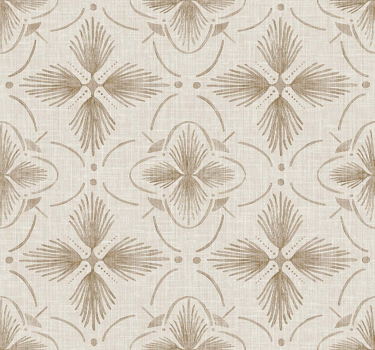 Bali Tropical Sari Geometric Stringcloth Unpasted Wallpaper