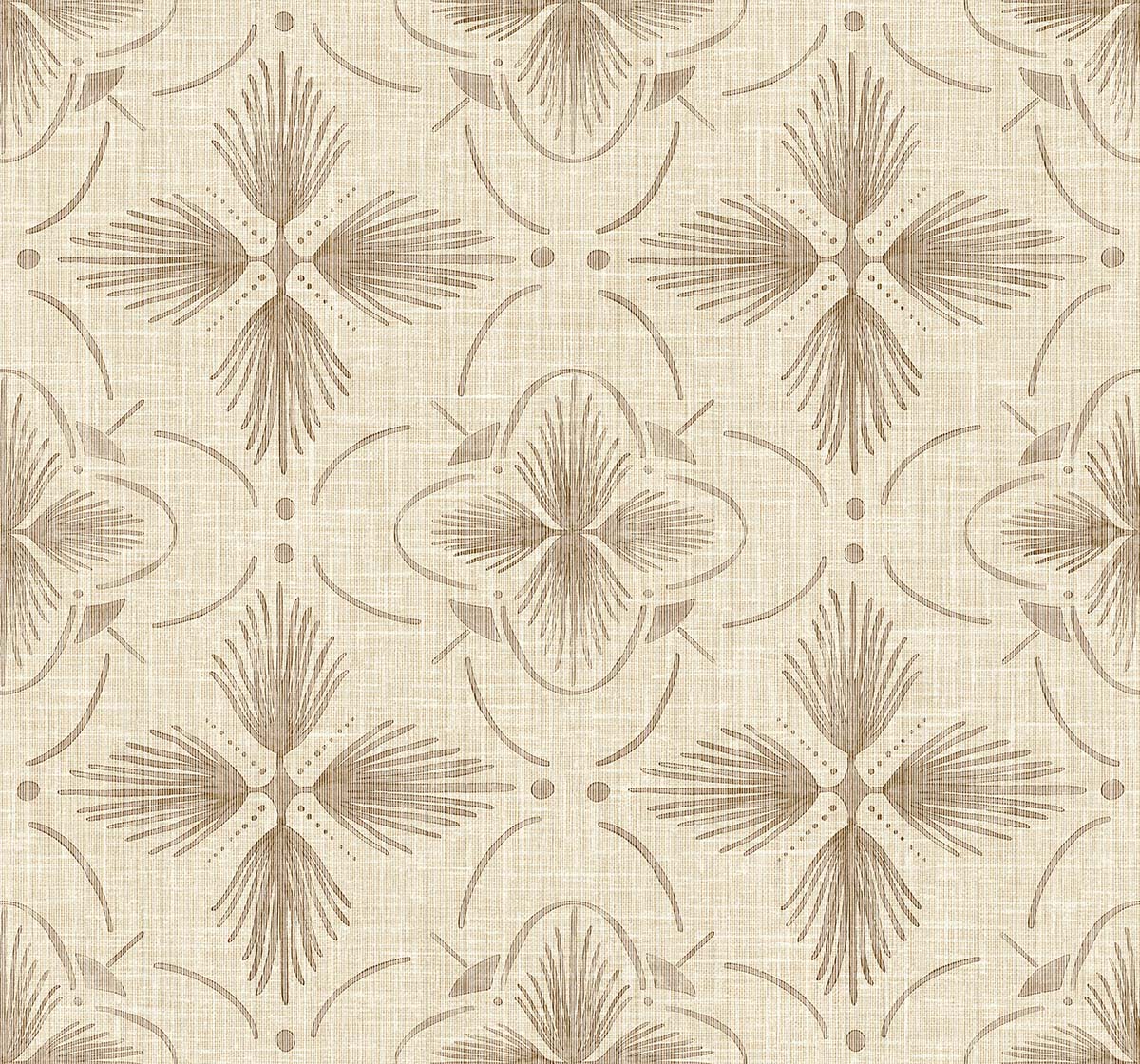 Bali Tropical Sari Geometric Stringcloth Unpasted Wallpaper