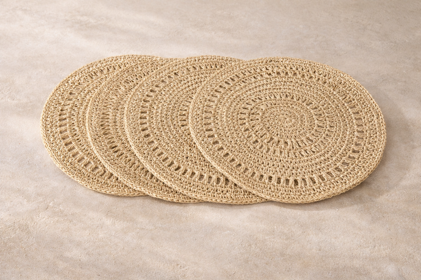 Scallop Handcrafted Natural Jute Placemat |