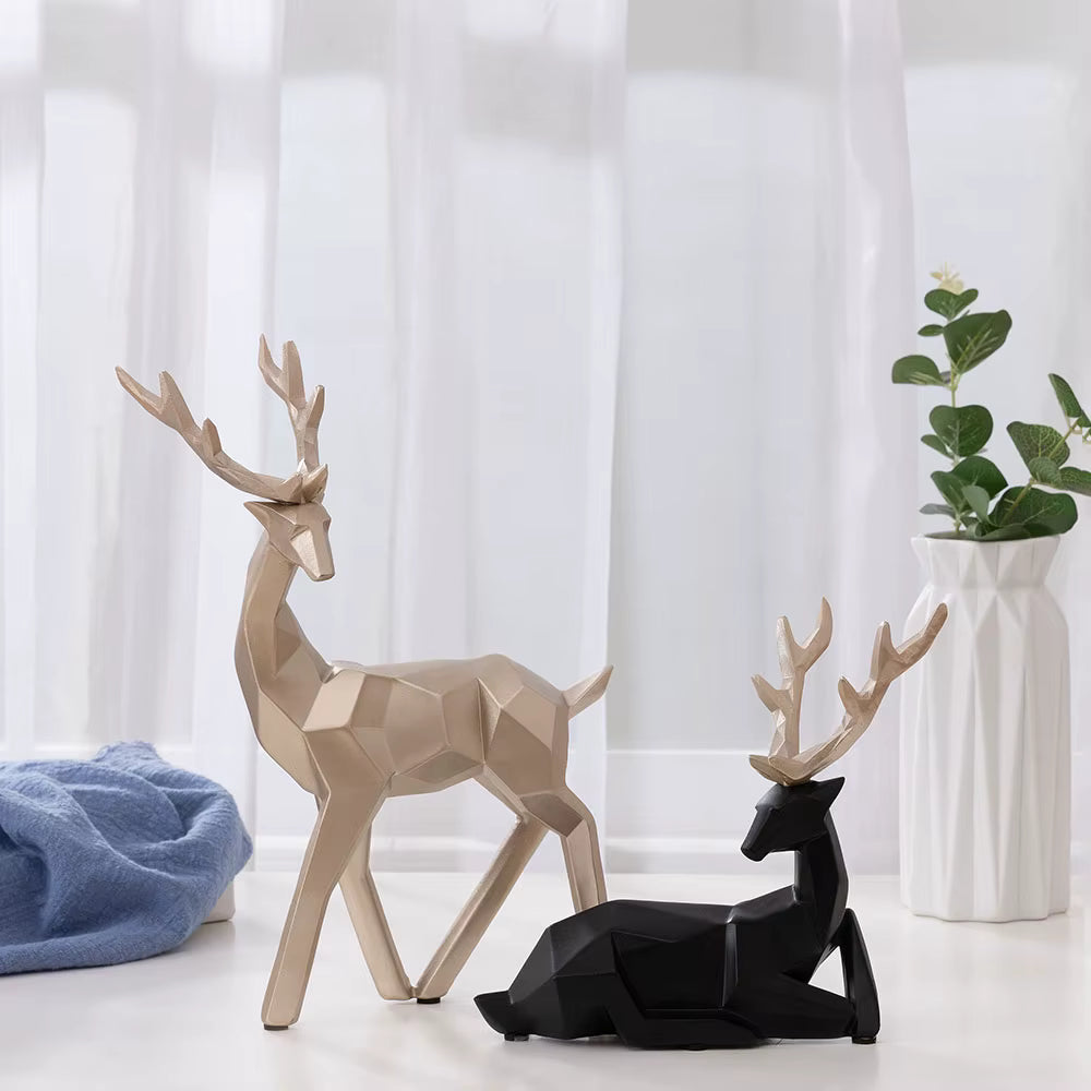 European Style Geometric Tabletop Deer